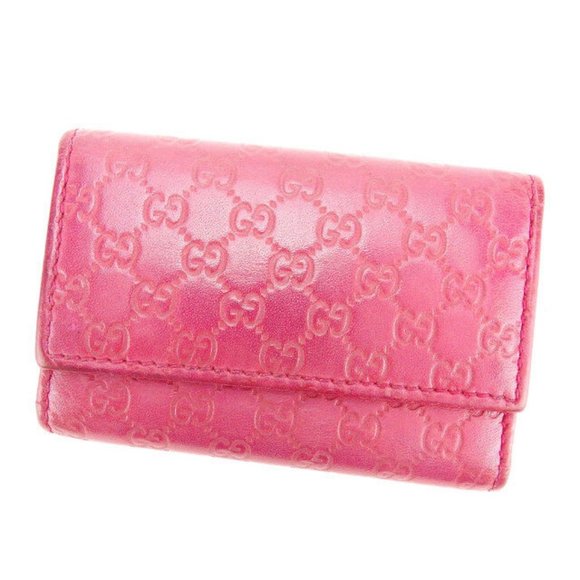 Authentic Used Gucci Key holder Key case Guccissima Pink Woman - Picture 1 of 5